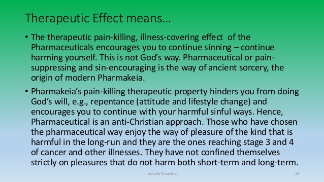 Therapeutic Effects Definition