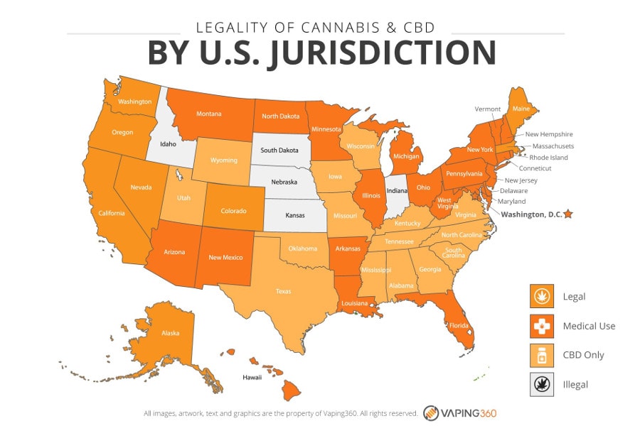 States Where Cbd Oil For Sale Is Legal